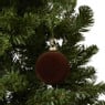 Kerstbal dots - bruin - ø8 cm 