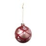 Kerstbal blossom - roze/rood - ø8 cm