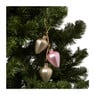 Kersthanger lampionnen - goudkleurig/roze/oranje - set van 3