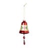 Kersthanger kerstklokje - rood - ø7x14 cm