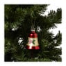 Kersthanger kerstklokje - rood - ø7x14 cm