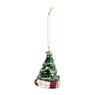 Kersthanger kerstboom - groen - ø6x8 cm