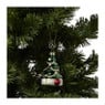 Kersthanger kerstboom - groen - ø6x8 cm