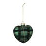 Kersthanger ruiten hart - groen - 9x5x9 cm 