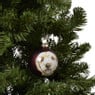 Kerstbal labradoodle - groen - ø8 cm