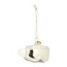 Kersthanger skibril - goudkleurig - 5.3x8.6x4.7 cm