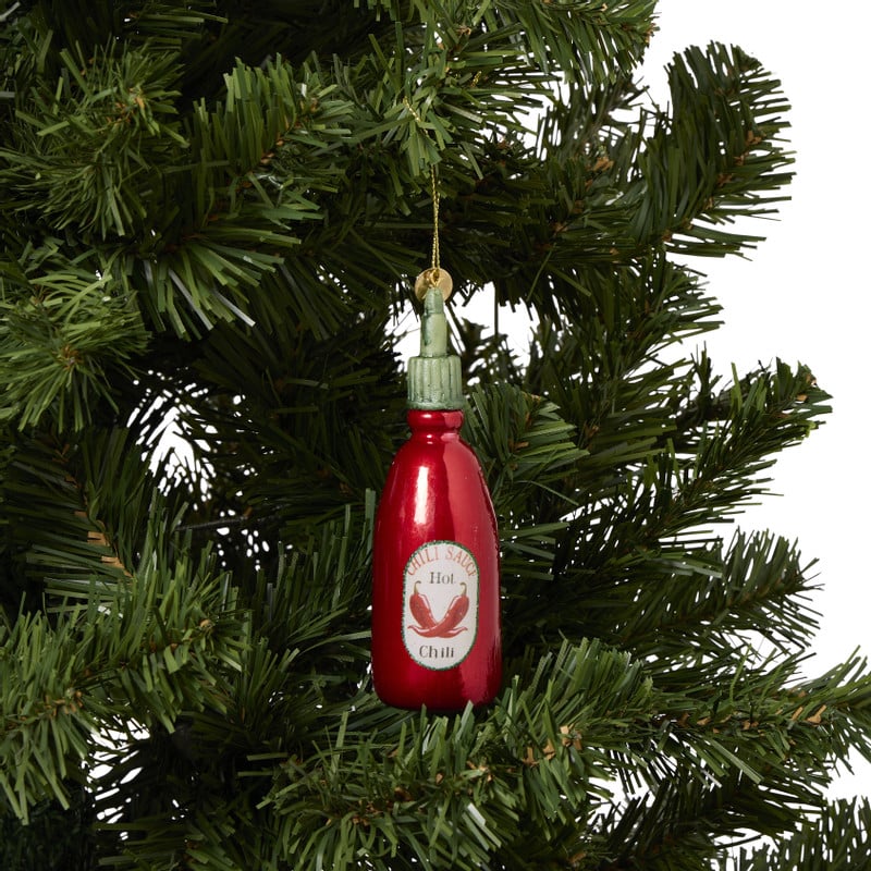 Kersthanger chilisaus - rood - ø4x12 cm