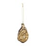 Kersthanger oester - beige - 8.4x4.8x2.9 cm