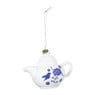 Kersthanger theepot - wit - 11.3x7x7.4 cm