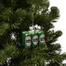 Kersthanger bier 6-pack - groen - 9x5.8x6.6 cm