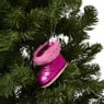Kersthanger snowboot - roze - 11x4.8x8.3 cm