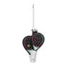 Kersthanger padel racket - zwart - 8x2.8x12.2 cm