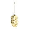 Kersthanger bitcoins - goudkleurig - 5x4.5x10 cm
