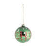 Kerstbal hohoho - groen - 8 cm