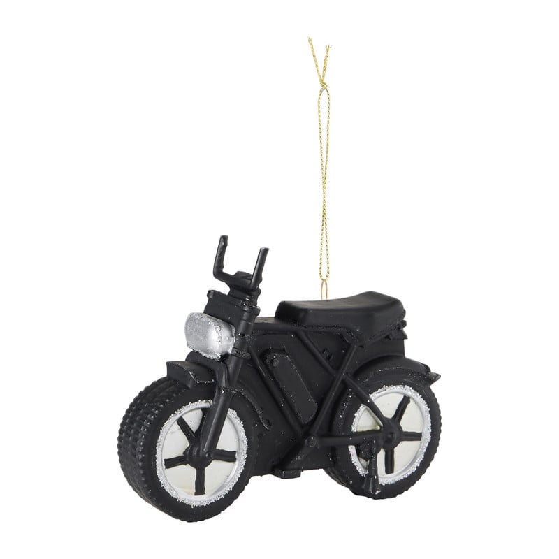 Kersthanger fatbike - zwart - 12x6.8x9.7 cm