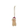 Kersthanger hond van hout - 20x6x30 cm - diverse varianten