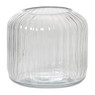 Windlicht ribbel klein - grijs - ø17.7x15.3 cm