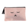 Etui met oogjes - 15 x 23 cm -  roze