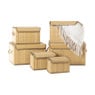 Bamboe mandenset - bruin - set van 6