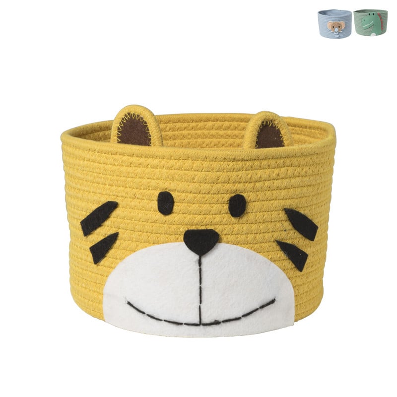 Opbergmand dieren - ø23x16 cm - diverse varianten