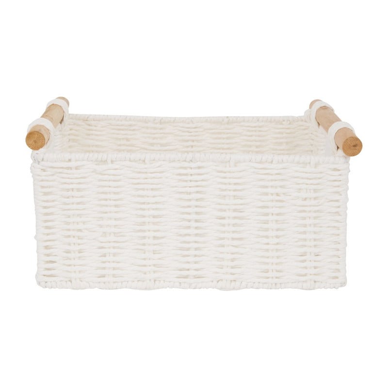 Mand met houten klosjes S