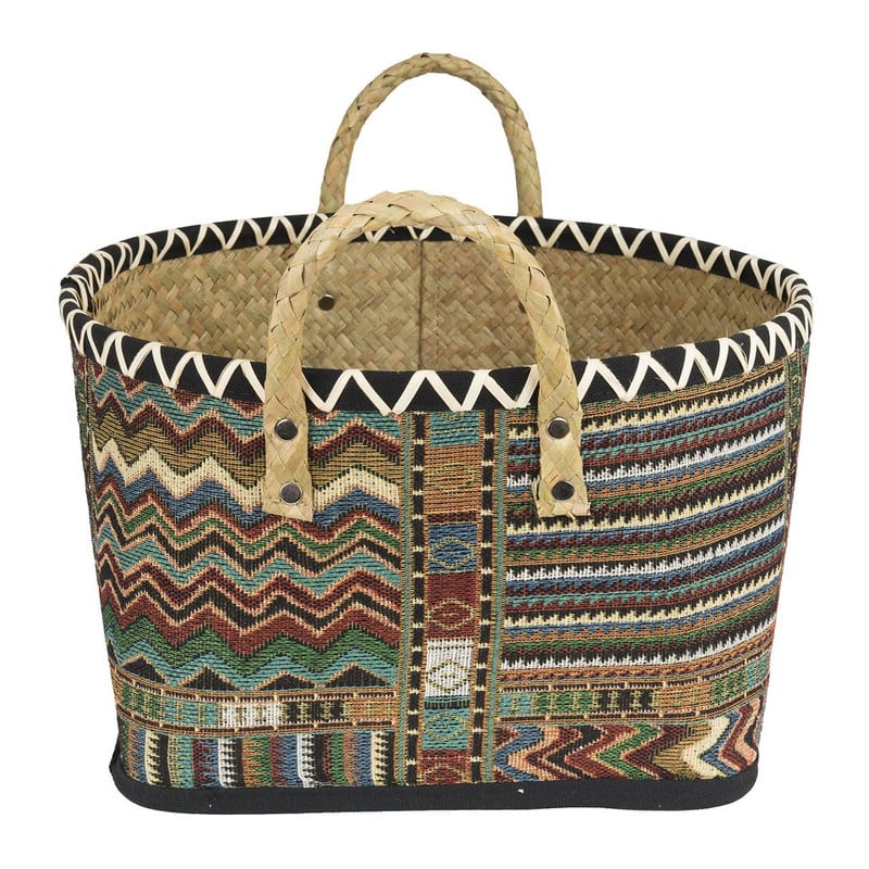 Mand rond India – Ø33x20 cm