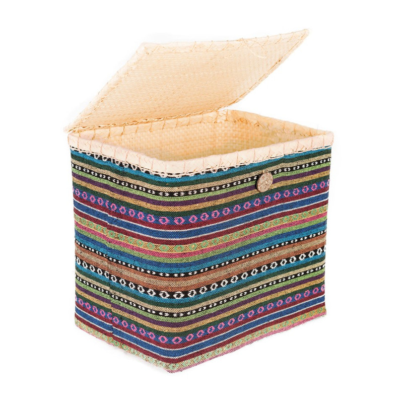 Mand met deksel Mexican - 37x28x34 cm
