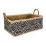 Lademand ruit - 33x46x19 cm - zwart/wit