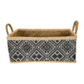 Lademand ruit - 33x46x19 cm - zwart/wit