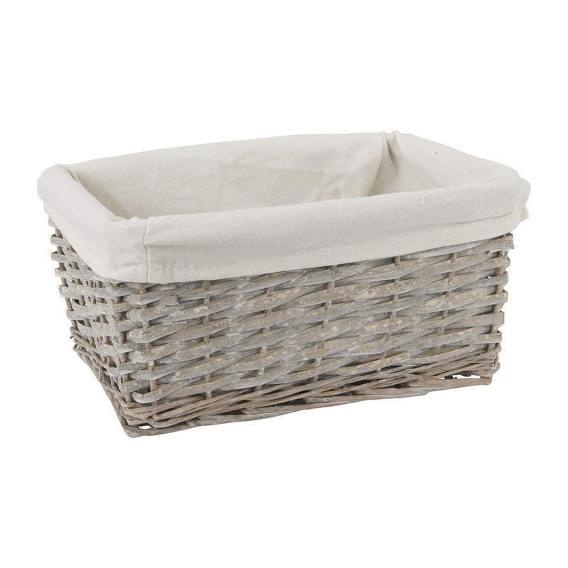 Lademand met voering - grijs - 28x18x14 cm