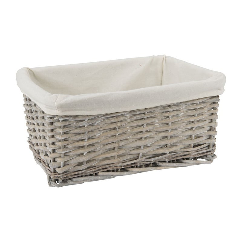 Lademand met voering - grijs - 36x25x15.5 cm
