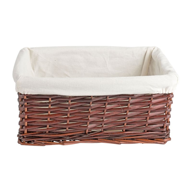 Lademand basic met voering - bruin - 34x24x14 cm