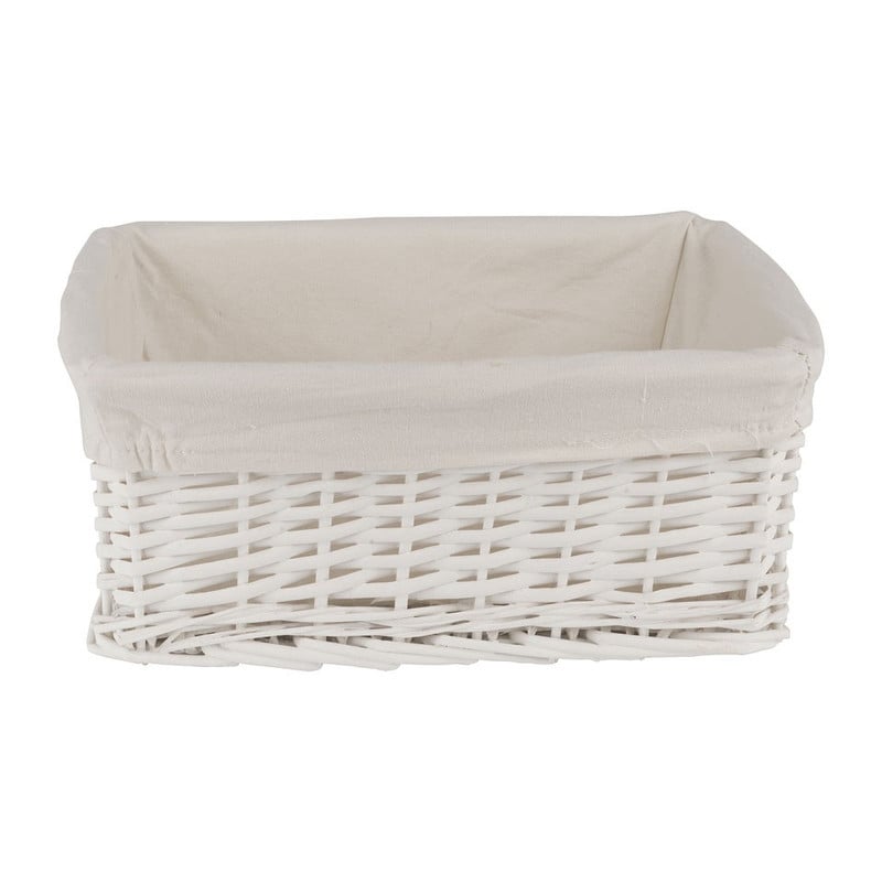 Lademand basic met voering - wit - 34x24x14 cm
