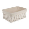 Lademand basic met voering - wit - 34x24x14 cm