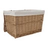 Wasmand met voering - 50x31x34 cm - lichtbruin