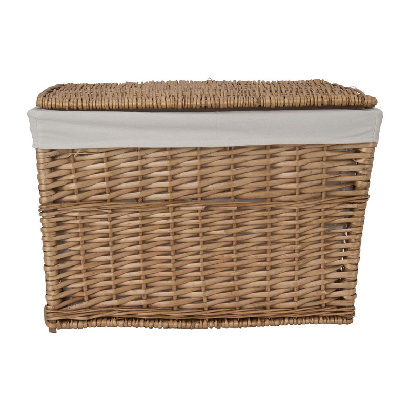 Wasmand met voering - 57x37x40 cm - lichtbruin