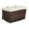 Wasmand met voering - 44x25x27 cm - donkerbruin