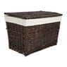 Wasmand met voering - 50x31x34 cm - donkerbruin