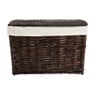 Wasmand met voering - 50x31x34 cm - donkerbruin