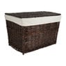 Wasmand met voering - 57x37x40 cm - donkerbruin