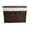 Wasmand met voering - 57x37x40 cm - donkerbruin