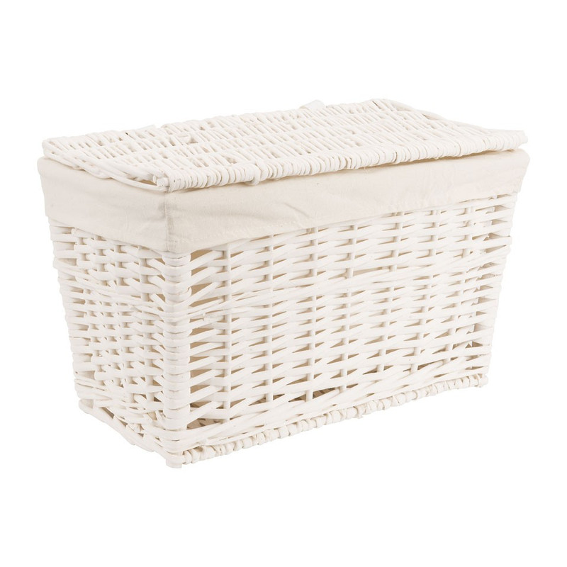 Wasmand basic - 44x25x27 cm - wit