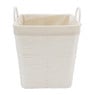 Wasmand Batavia met voering - wit - 30x30x32 cm