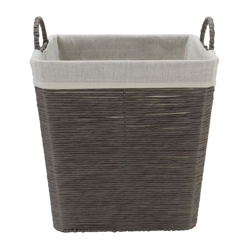 Wasmand Batavia met voering - grijs - 35x35x36 cm
