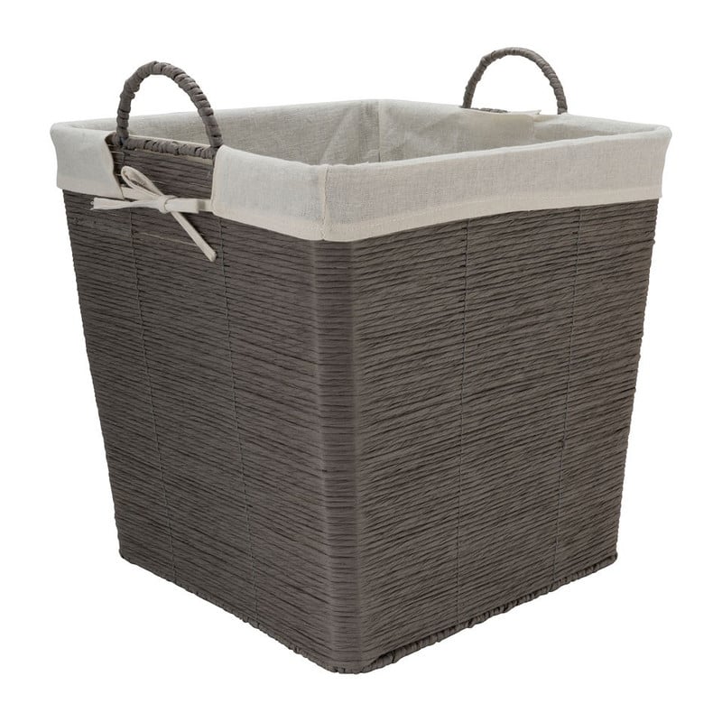 Wasmand Batavia met voering - grijs - 40x40x40 cm