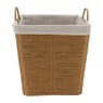 Wasmand Batavia met voering - lichtbruin - 35x35x36 cm