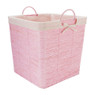 Wasmand Batavia met voering - roze - 40x40x40 cm