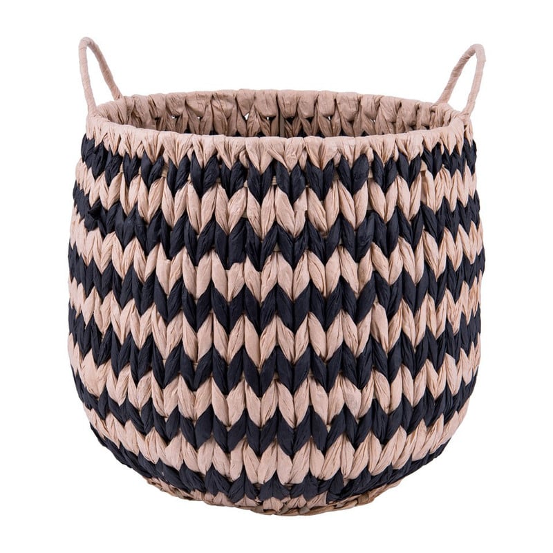 Papieren mand - zwart/bruin - 25x25 cm