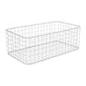 Lademand gevlochten metaal - wit - 25x45x16 cm