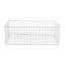 Lademand gevlochten metaal - wit - 30x50x17 cm